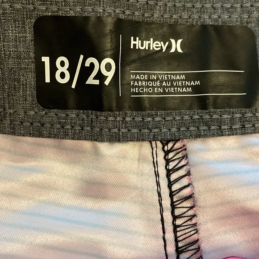 Hurley Board Shorts Shoreline Quick-Drying Back Pocket Multicolor Kids 18/29 NWT